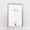 Cornice effetto legno profilo 85 argento 50x50 cm vetro acrilico
