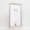 Cornice effetto legno profilo 85 argento 50x50 cm vetro acrilico