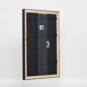 Cornice effetto legno profilo 85 nero 60x90 cm vetro acrilico