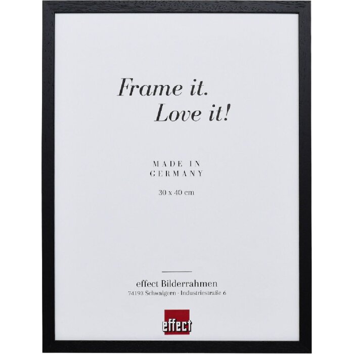 Cornice per foto in legno Effect Profilo 2330 Nero 40x40 cm con vetro artificiale