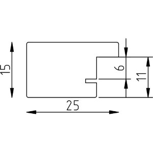 Cornice in legno Effect Profilo Top Pro Nero 14,8x21 cm Vetro Artistico