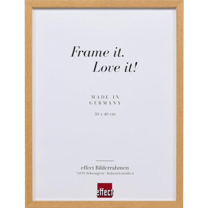 Telaio effetto legno profilo 35 rovere 40x40 cm vetro normale + distanziatore
