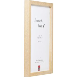 Cornice in legno effect Profilo 54 Rovere chiaro 20x25 cm con vetro trasparente