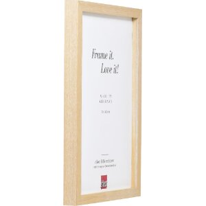 Cornice in legno effect Profilo 54 Quercia chiara 27x48 cm con vetro trasparente