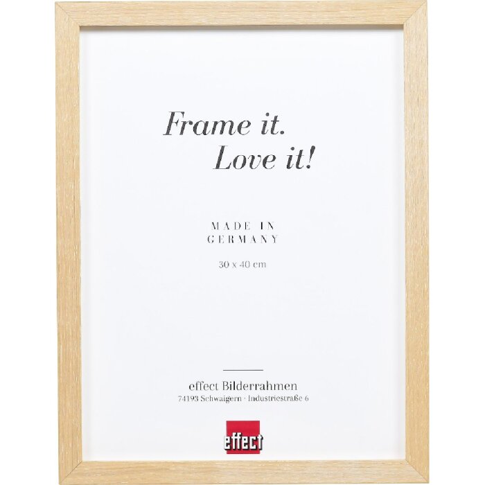 Cornice per foto in legno profilo 54 quercia chiaro 28x35 cm con vetro trasparente