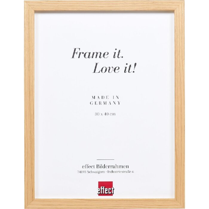 Cornice per foto effect Holzrahmen Profil 54 Rovere 62x93 cm con vetro trasparente