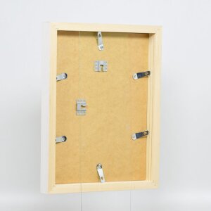 Cornice effetto legno profilo 55 bianco 60x90 cm vetro normale + distanziale
