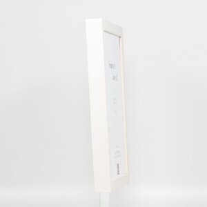 Cornice effetto legno profilo 55 bianco 60x90 cm vetro normale + distanziale