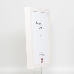 Cornice effetto legno profilo 55 bianco 62x93 cm vetro normale + distanziale