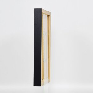 Cornice in legno effetto profilo 55 nero 70x70 cm vetro normale + distanziale