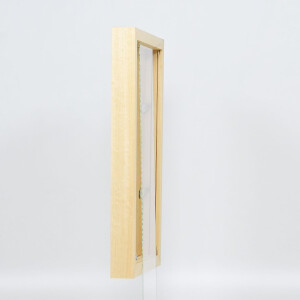 Cornice effetto legno profilo 55 naturale 70x70 cm vetro normale + barra distanziatrice