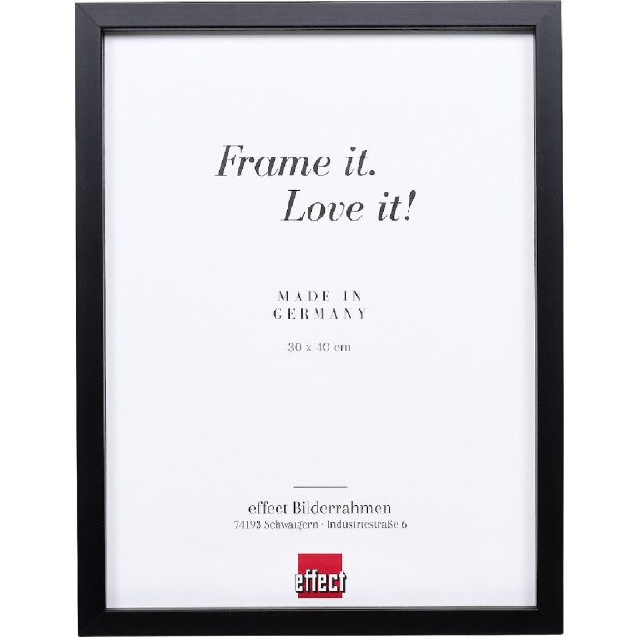 Cornice in legno Effect Profilo 58 Nera 21x29,7 cm vetro trasparente e listello di spazio