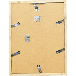 Cornice in legno massiccio Effect Profilo 58 Argento 25x35 cm Vetro trasparente e listello di supporto