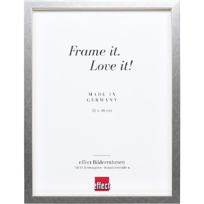 Cornice per foto in legno Effect Profil 58 Argento 25x60 cm con vetro trasparente e distanziatore