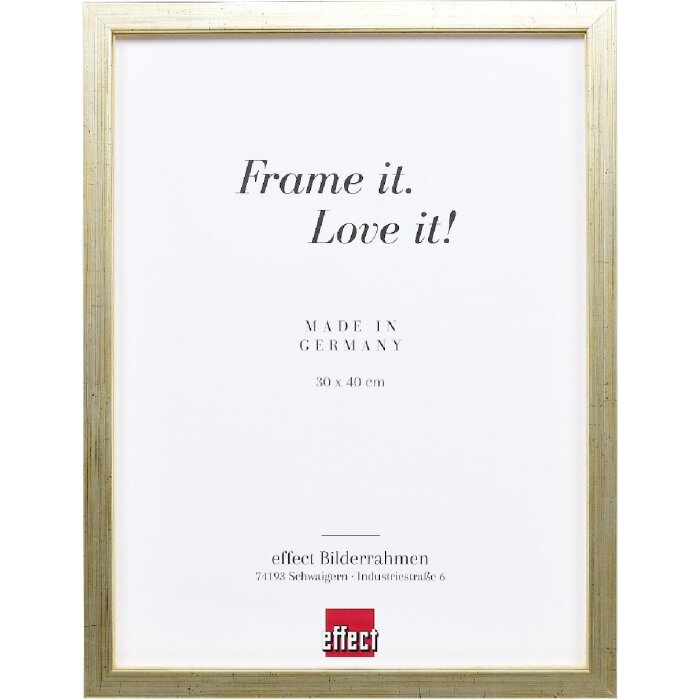 Cornice per foto Effect Holzrahmen Profil 58 antiksilber 25x60 cm con vetro trasparente e distanziatore