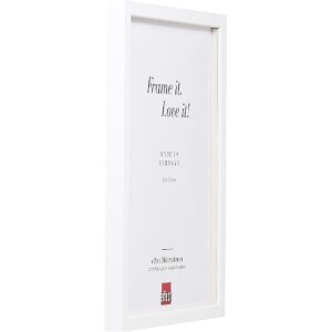 Cornice in legno Effect Profilo 58 Bianco 25x80 cm Vetro Chiaro e Listello di Spaziatura