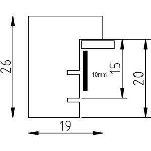 Cornice per foto Effect Holzrahmen Profil 58 Nero 40x40 cm vetro trasparente e distanziatore