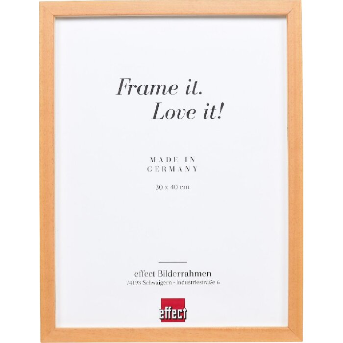 Cornice per foto in legno Effect Profil 58 hellbraun 50x50 cm Klarglas e distanziatore