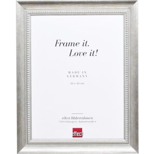 Specchio da parete effetto Legno Profilo 28 argento 40x60...