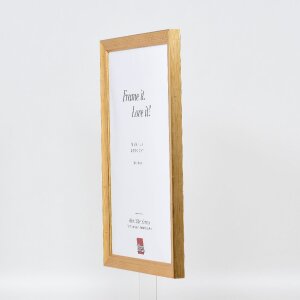 Specchio da parete Effect con profilo in legno 41, finitura oro antico, 10x10 cm