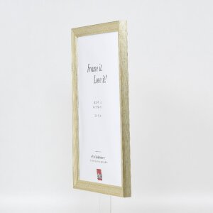 Specchio da parete Effect con profilo in legno 41, riflettore antico argento, 24x30 cm