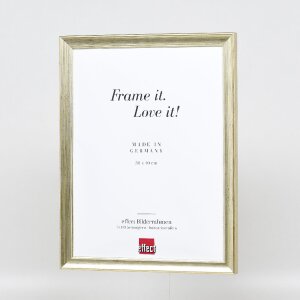 Specchio da parete con profilo in legno Effect 41 Anticato Argento 30x30 cm