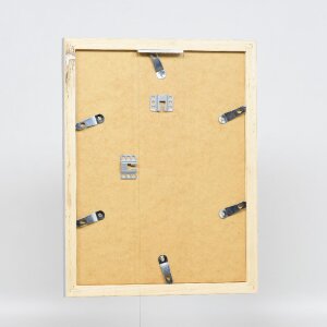 Specchio da parete Effect con profilo in legno 41, riflettente argento, 70x100 cm