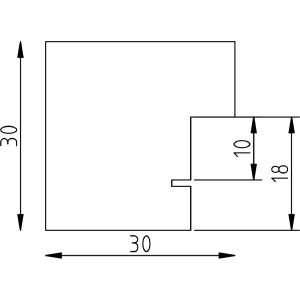 Specchio da parete effect Profil 52 Wengè 20x30 cm 0525-2030-44