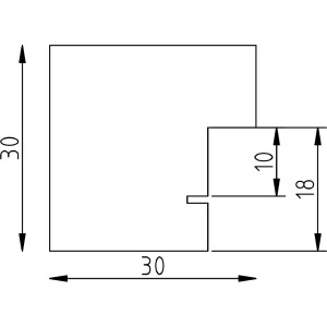 Specchio da parete Effect Profilo 52 Wengè 30x40 cm
