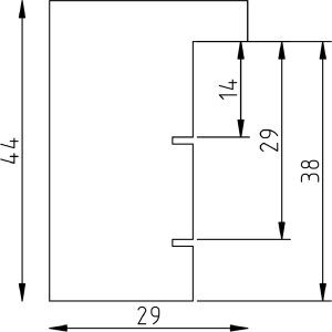 Cornice da parete specchio effetto Profilo 55 Nero 42x59,4 cm