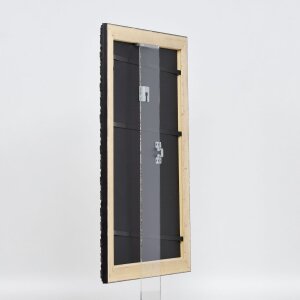 Specchio da parete effetto profilo legno 94 nero 20x28 cm specchio