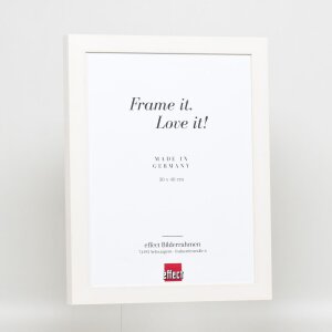 Cornice in legno Efffect profilo 55 jersey cornice 50x70 cm vetro artistico bianco