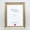 Effetto cornice in legno massiccio profilo 28 oro 25x50 cm vetro acrilico qualità museale