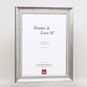 Effetto cornice in legno massiccio profilo 28 argento 25x60 cm vetro acrilico qualità museo