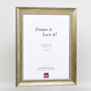 Effetto cornice in legno massiccio profilo 28 oro 28x35 cm vetro acrilico qualità museale