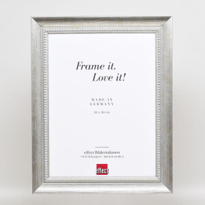 Effetto cornice in legno massiccio profilo 28 argento 30x30 cm vetro acrilico qualità museo
