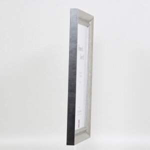 Effetto cornice in legno massiccio profilo 28 argento 30x30 cm vetro acrilico qualità museo