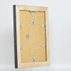 Effetto cornice in legno massiccio profilo 28 oro 40x40 cm vetro acrilico qualità museale