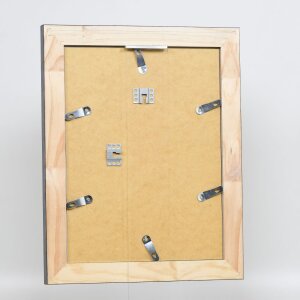 Effetto cornice in legno massiccio profilo 28 argento 14,8x21 cm vetro acrilico qualità museale