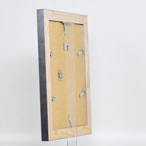 Effetto cornice in legno massiccio profilo 28 argento 14,8x21 cm vetro acrilico qualità museale