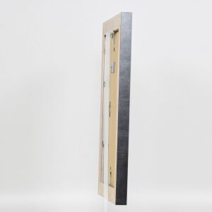 Effetto cornice in legno massiccio profilo 28 argento 14,8x21 cm vetro acrilico qualità museale