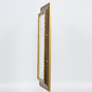 Cornice effetto barocco profilo 31 marrone 10x10 cm vetro acrilico qualità museale