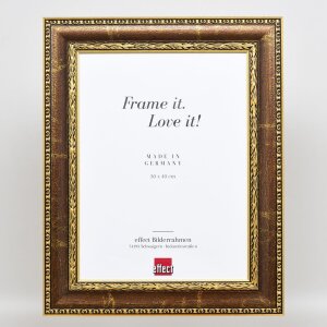 Cornice effetto barocco profilo 31 marrone 10x10 cm vetro acrilico qualità museale
