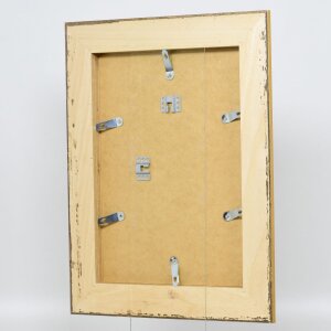 Cornice barocca effetto profilo 31 argento 14,8x21 cm vetro acrilico qualità museale