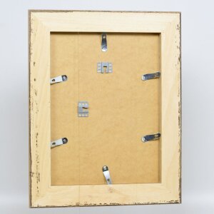 Cornice barocca effetto profilo 31 argento 14,8x21 cm vetro acrilico qualità museale