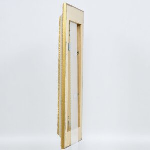 Cornice barocca effetto profilo 31 argento 14,8x21 cm vetro acrilico qualità museale