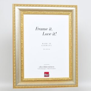 Cornice barocca effetto profilo 31 argento 14,8x21 cm vetro acrilico qualità museale