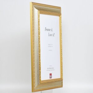 Cornice barocca effetto profilo 31 argento 14,8x21 cm vetro acrilico qualità museale