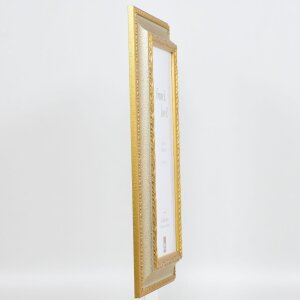 Cornice barocca effetto profilo 31 argento 14,8x21 cm vetro acrilico qualità museale