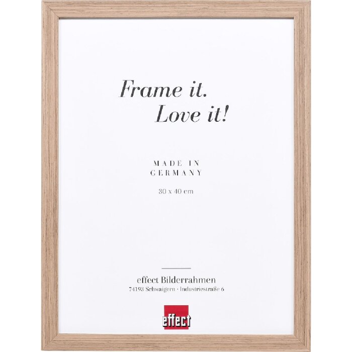 Cornice per foto in legno Effect Profilo 54 Noce 50x65 cm con vetro acrilico museale